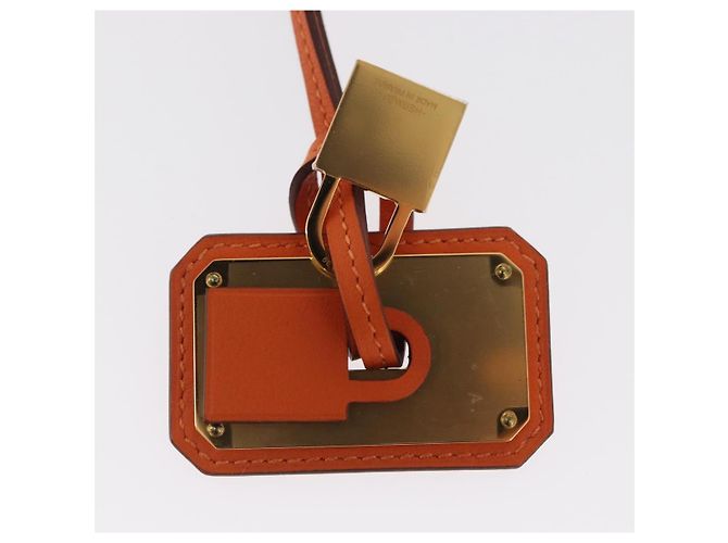 Hermès Collana HERMES Okelley GM Pelle Arancione Auth 169916SAV - vista 4