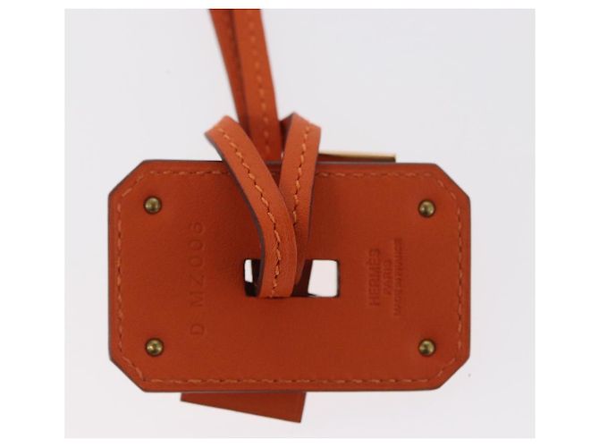 Hermès Collana HERMES Okelley GM Pelle Arancione Auth 169916SAV - vista 8