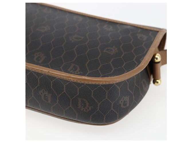 Borsa a Spalla in Tela Honeycomb PVC Nera e Dorata Auth BA10729 Christian Dior Nero D'oro - vista 12