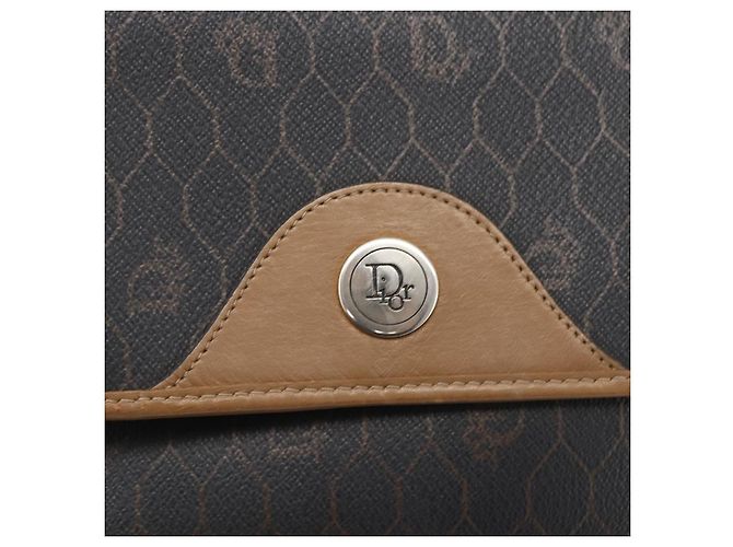 Borsa a Spalla in Tela Honeycomb PVC Nera e Dorata Auth BA10729 Christian Dior Nero D'oro - vista 14