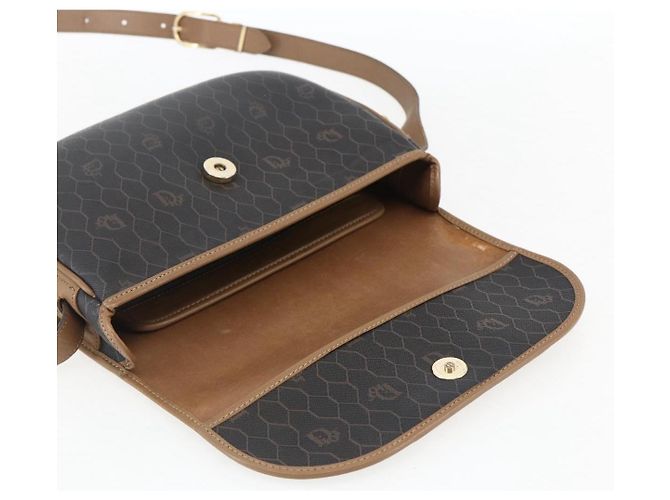 Borsa a Spalla in Tela Honeycomb PVC Nera e Dorata Auth BA10729 Christian Dior Nero D'oro - vista 15