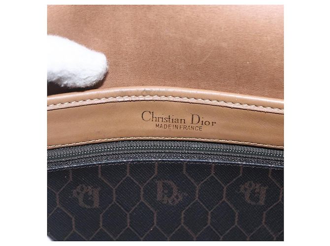 Borsa a Spalla in Tela Honeycomb PVC Nera e Dorata Auth BA10729 Christian Dior Nero D'oro - vista 16