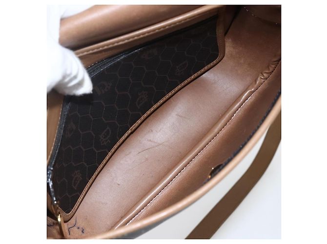 Borsa a Spalla in Tela Honeycomb PVC Nera e Dorata Auth BA10729 Christian Dior Nero D'oro - vista 17