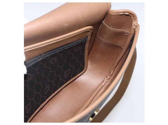 Borsa a Spalla in Tela Honeycomb PVC Nera e Dorata Auth BA10729 Christian Dior Nero D'oro - vista 18