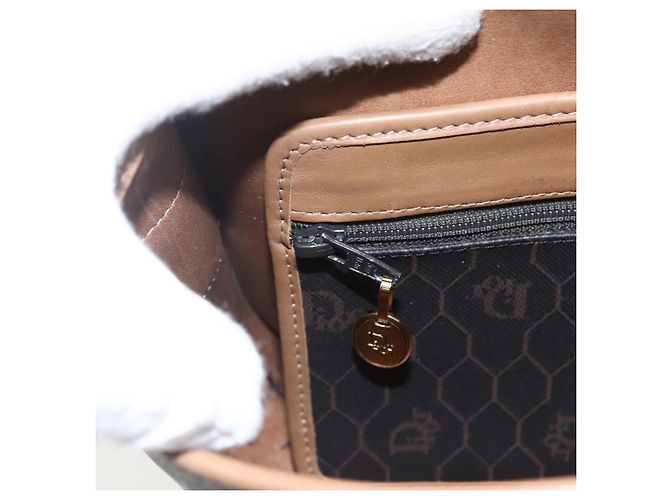 Borsa a Spalla in Tela Honeycomb PVC Nera e Dorata Auth BA10729 Christian Dior Nero D'oro - vista 20