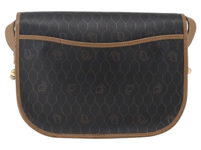 Borsa a Spalla in Tela Honeycomb PVC Nera e Dorata Auth BA10729 Christian Dior Nero D'oro - vista 3