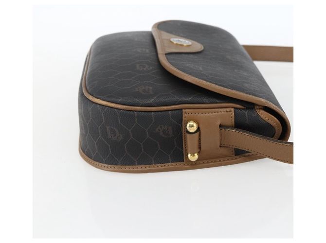 Borsa a Spalla in Tela Honeycomb PVC Nera e Dorata Auth BA10729 Christian Dior Nero D'oro - vista 5
