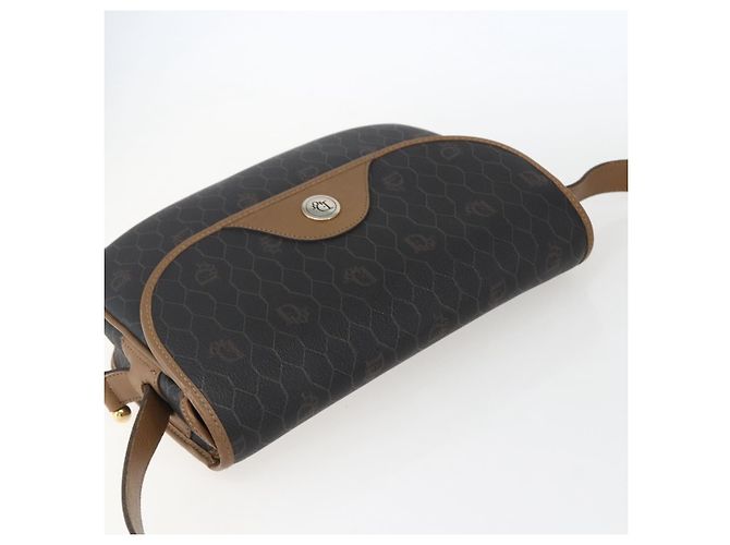 Borsa a Spalla in Tela Honeycomb PVC Nera e Dorata Auth BA10729 Christian Dior Nero D'oro - vista 6