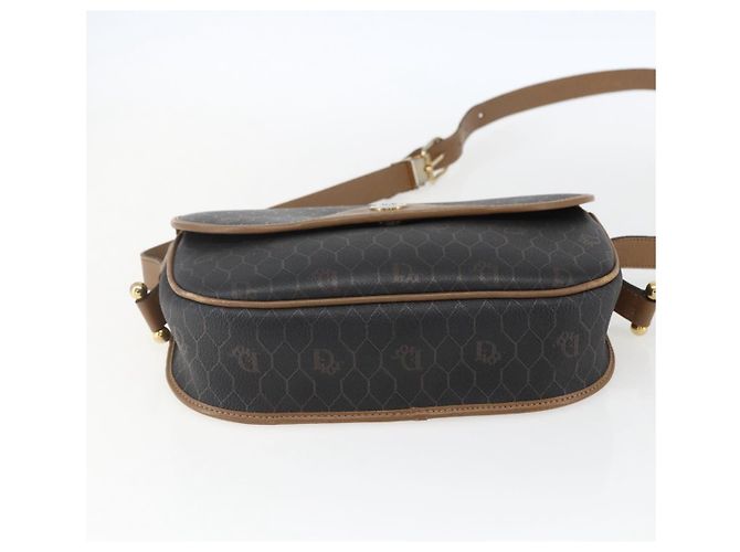 Borsa a Spalla in Tela Honeycomb PVC Nera e Dorata Auth BA10729 Christian Dior Nero D'oro - vista 9