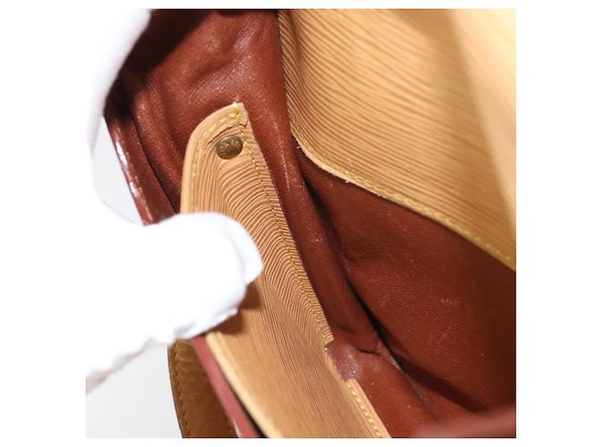 LOUIS VUITTON Borsa a Spalla Cartouchiere MM Epi Beige M52246 LV Auth 170998 - vista 23