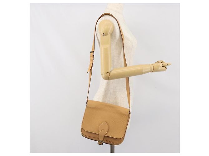 LOUIS VUITTON Borsa a Spalla Cartouchiere MM Epi Beige M52246 LV Auth 170998 - vista 26