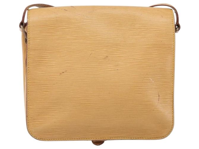 LOUIS VUITTON Borsa a Spalla Cartouchiere MM Epi Beige M52246 LV Auth 170998 - vista 3