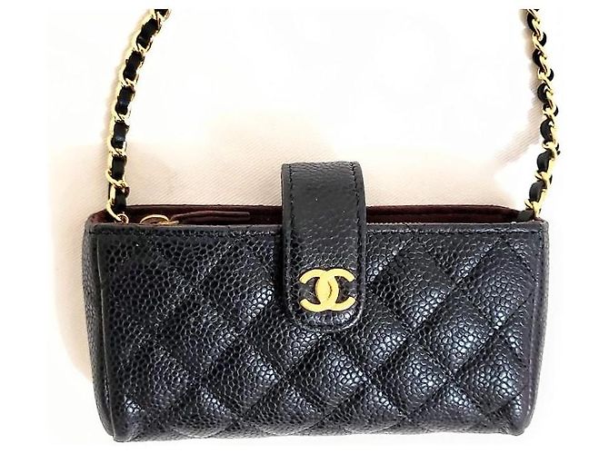Chanel Clutch Acolchado Matelassé Negro - vista 11