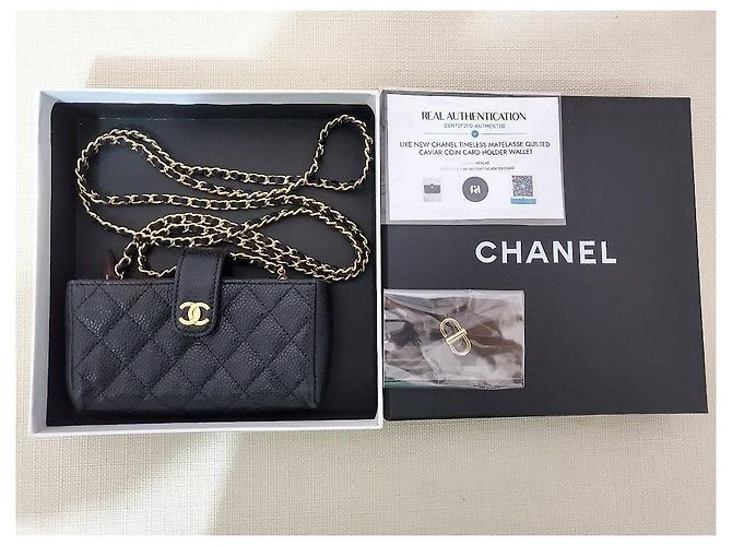 Chanel Clutch Acolchado Matelassé Negro - vista 5