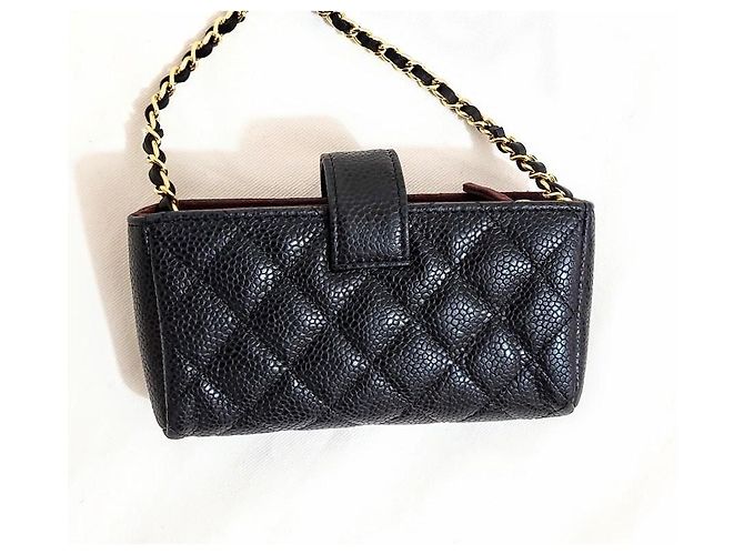 Chanel Clutch Acolchado Matelassé Negro - vista 8