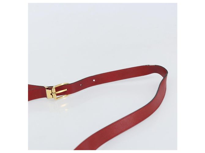 Borsa a spalla in tela a nido d'ape PVC rossa e oro Christian Dior Auth 169756 - vista 8