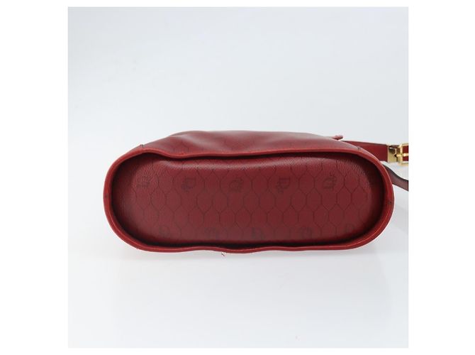 Borsa a spalla in tela a nido d'ape PVC rossa e oro Christian Dior Auth 169756 - vista 9