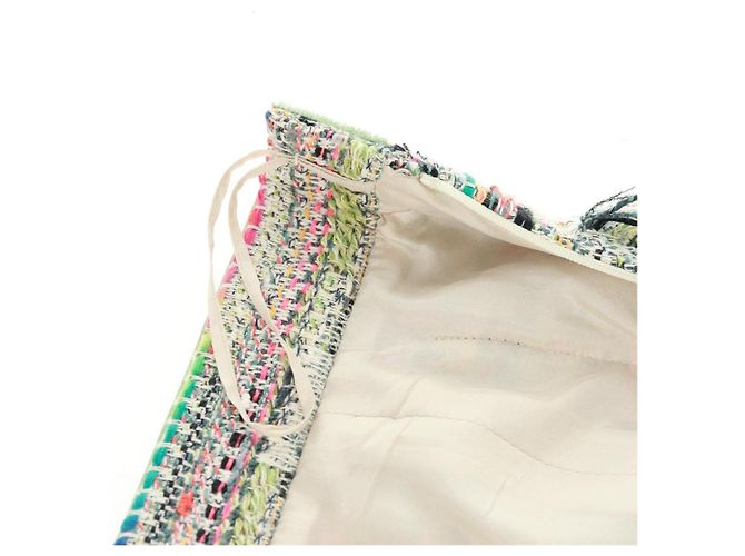 Gonna CHANEL Tweed Multicolore CC Auth 170807V - vista 12