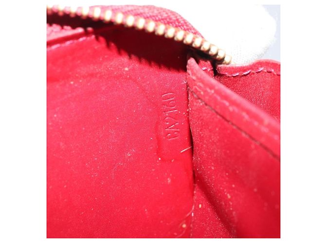 LOUIS VUITTON Cartera Zippy Vernis Pomme D'amour M91981 LV Auth BA10580 Roja - vista 12