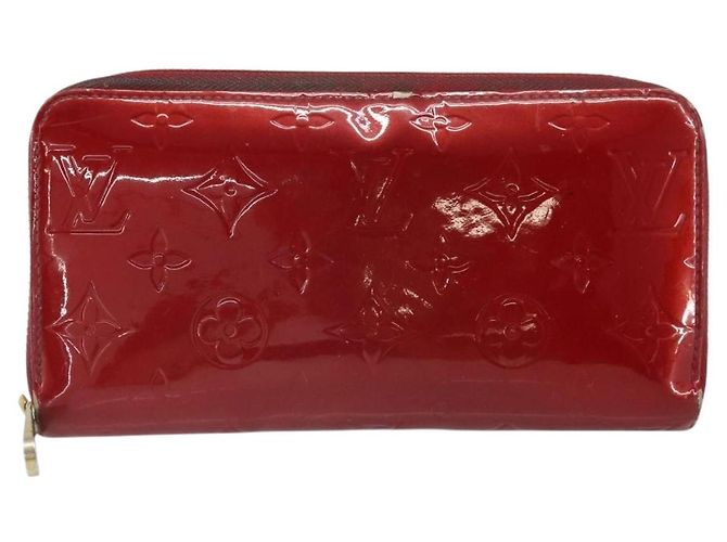 LOUIS VUITTON Cartera Zippy Vernis Pomme D'amour M91981 LV Auth BA10580 Roja - vista 13
