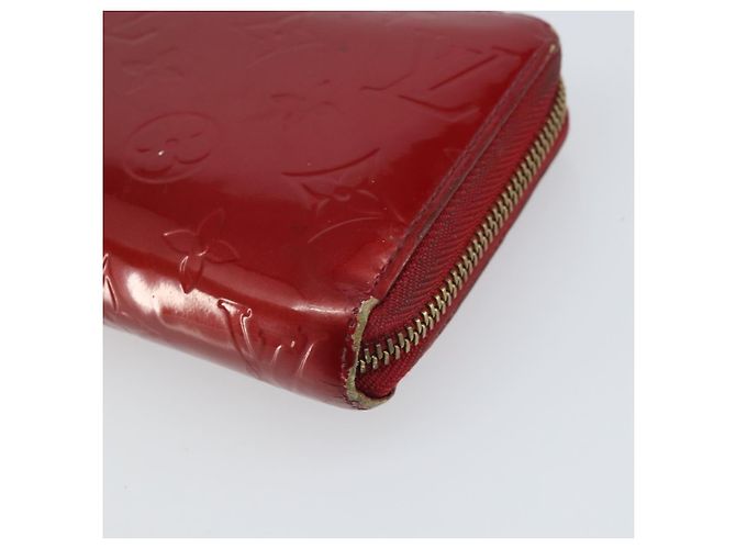 LOUIS VUITTON Cartera Zippy Vernis Pomme D'amour M91981 LV Auth BA10580 Roja - vista 14