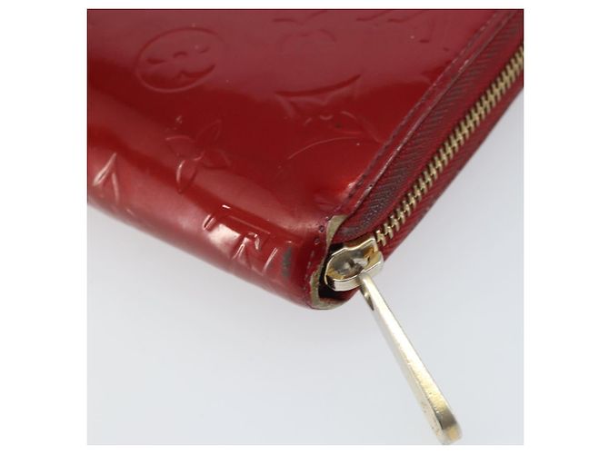 LOUIS VUITTON Cartera Zippy Vernis Pomme D'amour M91981 LV Auth BA10580 Roja - vista 16