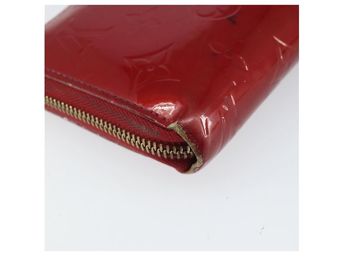 LOUIS VUITTON Cartera Zippy Vernis Pomme D'amour M91981 LV Auth BA10580 Roja - vista 17