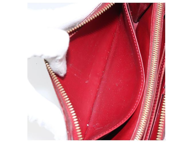 LOUIS VUITTON Cartera Zippy Vernis Pomme D'amour M91981 LV Auth BA10580 Roja - vista 19