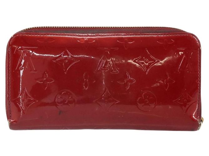LOUIS VUITTON Cartera Zippy Vernis Pomme D'amour M91981 LV Auth BA10580 Roja - vista 2