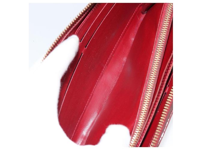LOUIS VUITTON Cartera Zippy Vernis Pomme D'amour M91981 LV Auth BA10580 Roja - vista 20