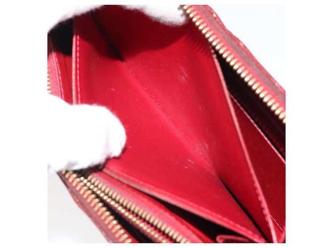 LOUIS VUITTON Cartera Zippy Vernis Pomme D'amour M91981 LV Auth BA10580 Roja - vista 22