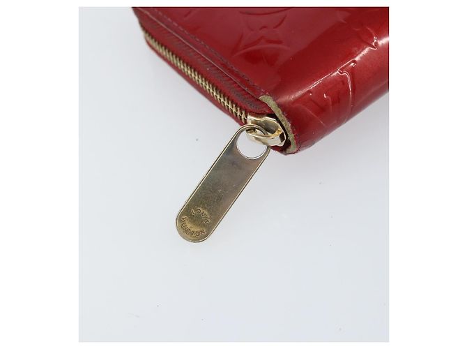 LOUIS VUITTON Cartera Zippy Vernis Pomme D'amour M91981 LV Auth BA10580 Roja - vista 7