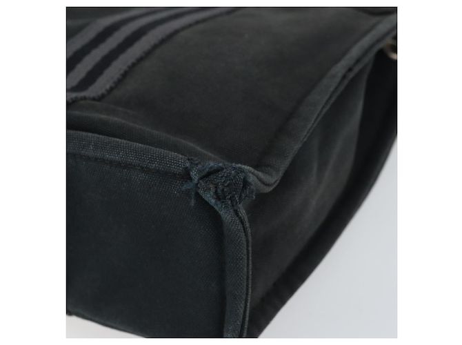 Hermès HERMES Borsa Fourre Tout PM in Tela Nera Argento Auth ti3705 Nero - vista 12