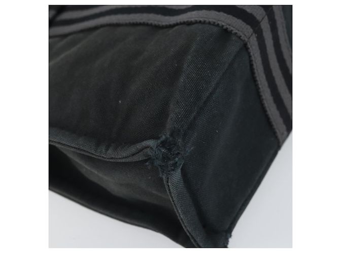 Hermès HERMES Borsa Fourre Tout PM in Tela Nera Argento Auth ti3705 Nero - vista 13