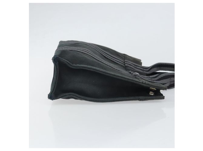 Hermès HERMES Borsa Fourre Tout PM in Tela Nera Argento Auth ti3705 Nero - vista 4
