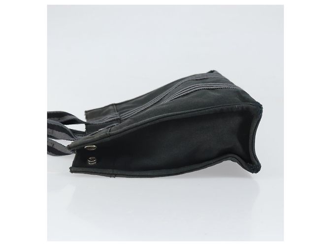 Hermès HERMES Borsa Fourre Tout PM in Tela Nera Argento Auth ti3705 Nero - vista 5