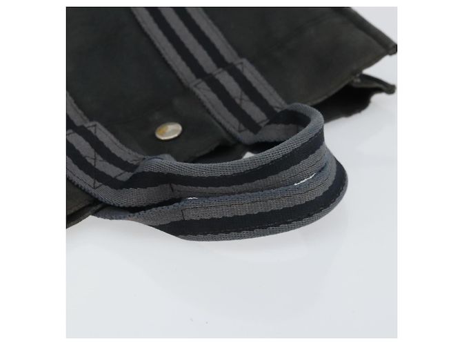 Hermès HERMES Borsa Fourre Tout PM in Tela Nera Argento Auth ti3705 Nero - vista 7