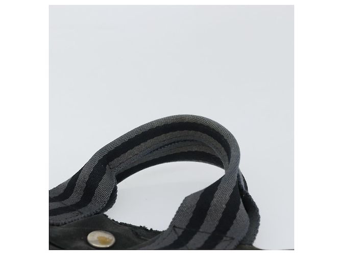 Hermès HERMES Borsa Fourre Tout PM in Tela Nera Argento Auth ti3705 Nero - vista 8