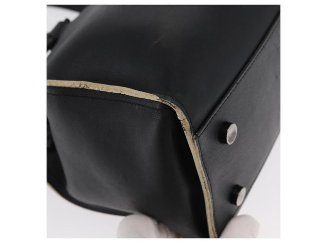 SAINT LAURENT Borsa a Mano Baby Kabas in Pelle 2 in 1 Nera LTH424868 Auth 171093 - vista 12