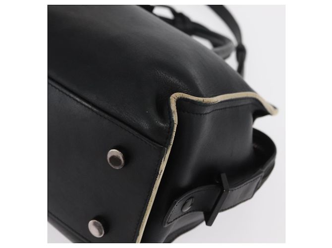 SAINT LAURENT Borsa a Mano Baby Kabas in Pelle 2 in 1 Nera LTH424868 Auth 171093 - vista 13