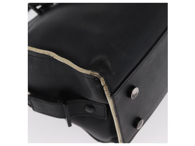 SAINT LAURENT Borsa a Mano Baby Kabas in Pelle 2 in 1 Nera LTH424868 Auth 171093 - vista 14