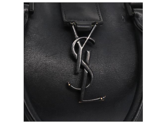 SAINT LAURENT Borsa a Mano Baby Kabas in Pelle 2 in 1 Nera LTH424868 Auth 171093 - vista 17