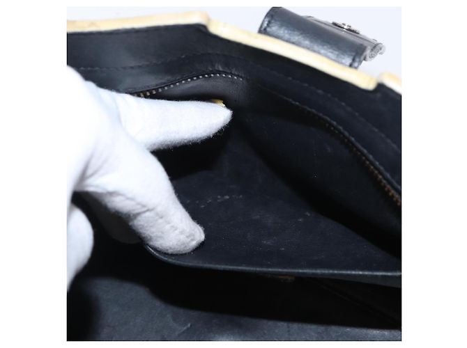 SAINT LAURENT Borsa a Mano Baby Kabas in Pelle 2 in 1 Nera LTH424868 Auth 171093 - vista 23