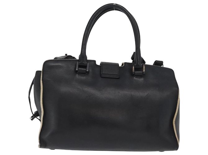 SAINT LAURENT Borsa a Mano Baby Kabas in Pelle 2 in 1 Nera LTH424868 Auth 171093 - vista 3