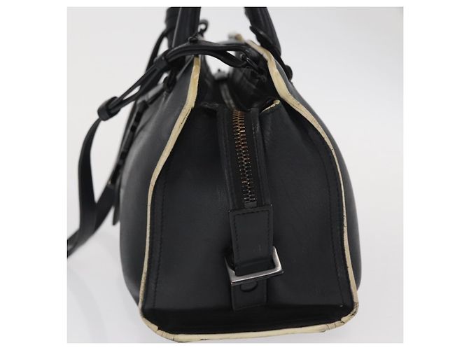 SAINT LAURENT Borsa a Mano Baby Kabas in Pelle 2 in 1 Nera LTH424868 Auth 171093 - vista 4