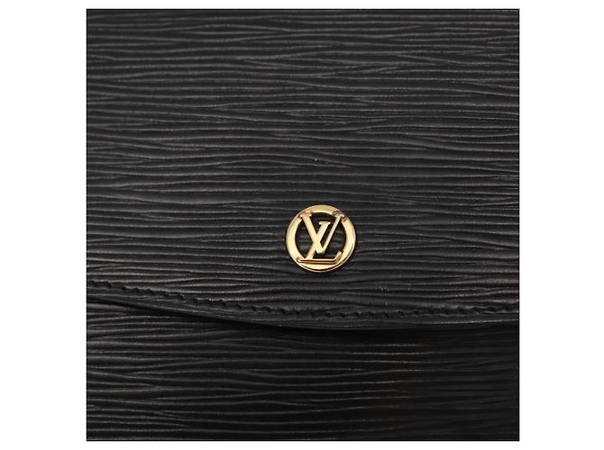 LOUIS VUITTON Clutch Montaigne 27 Epi Nero M52652 LV Auth 169888 - vista 17