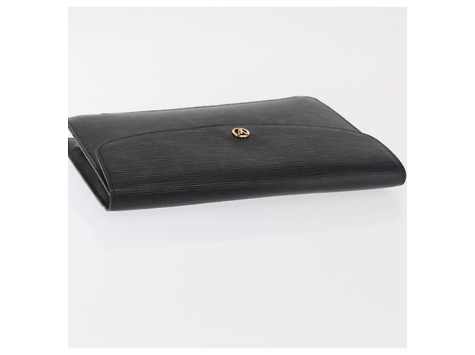 LOUIS VUITTON Clutch Montaigne 27 Epi Nero M52652 LV Auth 169888 - vista 5