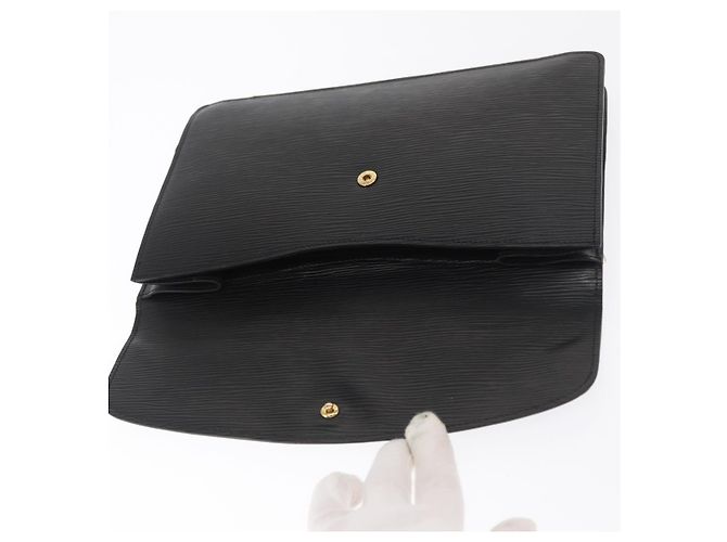 LOUIS VUITTON Clutch Montaigne 27 Epi Nero M52652 LV Auth 169888 - vista 8