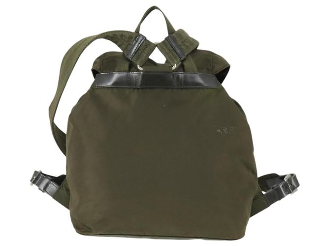 PRADA Backpack Nylon Khaki Silver Auth 166398 Silvery - view 3