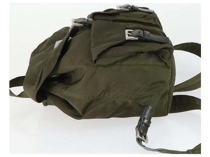 PRADA Backpack Nylon Khaki Silver Auth 166398 Silvery - view 5
